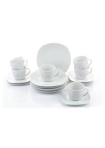 Kaffeeservice Retsch Arzberg "Geschirr-Set, Service Fino", wei&szlig;, 18 Stk., Porzellan, Geschirr-Sets, Kaffeeservice, 18 Teile, f&uuml;r 6 Personen