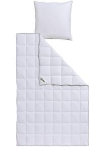fj&ouml;dur G&auml;nsedaunenbettdecke + Kopfkissen FJ&Ouml;DUR "Franzisk, Bettwaren-Set, 135x200 oder 155x220 cm, Sommer oder Winter", wei&szlig;, B/L: 155cm x 220cm Anzahl Teile 1, B/L: 80cm x 80cm Anzahl Teile 1, Bezug: Baumwolle F&uuml;llung: G&auml;nsedaune/-feder, leicht, Bezug: 100% Baumwolle. F&uuml;llung: 100% G&auml;nsedaunen. F&uuml;llung Au&szlig;enkammer: 100% G&auml;nsedaunen. F&uuml;llung Innenkammer: 100% G&auml;nsefeder, Bettwaren-Sets, G&auml;nsedaunenbettde