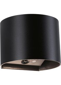 Paulmann LED Wandleuchte "Nyora IP44 2W", schwarz, 2, H: 10cm, 2 Stk., Leuchten, D&auml;mmerungsgesteuerter Bewegungsmelder (HF)v, LED Wandleuchte
