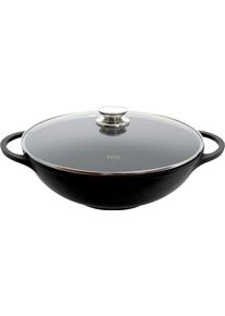 Wok ELO Basic "Alucast", schwarz, B:34,2cm H:13,3cm L:35,5cm &Oslash;:32cm, Pfannen, Wok, Antihaftversiegelung