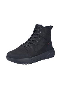 Winterboots Rieker, Herren, Gr. 42, schwarz, Nubukleder, Textil, unifarben, Schuhe Winterboots, Outdoorboots, Schn&uuml;rboots mit wassersabweisender TEX-Membran