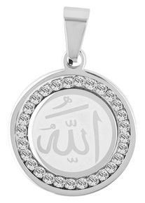 Amulett Akzent "Malik, langlebig", silber (silberfarbig), Schmuckanh&auml;nger, Damen, Edelstahl, Amulett