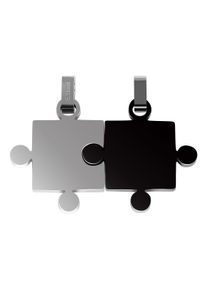 Puzzleanh&auml;nger Akzent "Pino, langlebig", bunt (bicolor), Schmuckanh&auml;nger, Damen, Edelstahl, Puzzleanh&auml;nger