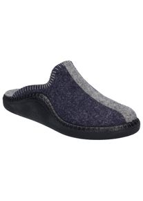 Pantoffel Josef Seibel "Monaco 62", Damen, Gr. 42, blau (dunkelblau, grau), Textil, Schuhe Pantoffel, Hausschuh, Slipper mit Ziern&auml;hte