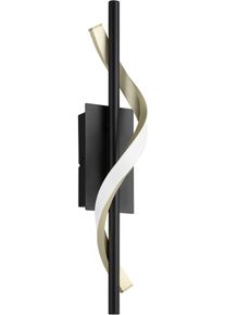 Eglo Wandleuchte "CONAPRATO Wandlampe - Alu, Stahl - LED - 8,8W - IP20", schwarz (schwarz, messing, geb&uuml;rstet), 1, H: 46,5cm, 1 Stk., Leuchten, Wandstrahler, Wandspot, Wohnzimmer, Flur, L14 x H46,5 x AL8 cm, Wandleuchte