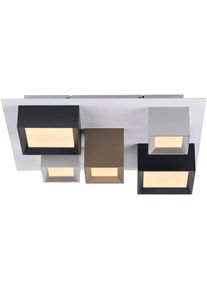 NEUHAUS PURE LED Deckenleuchte "PURE Manhattan", grau (multicolor), 1, &Oslash; 15cm H: 15cm, 1 Stk., Leuchten, Stufenloses dimmen per Funk-Fernbedienung, CCT, Multicolor, LED Deckenleuchte