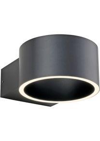 NEUHAUS PURE LED Wandleuchte "PURE Clipse", grau (mystic grau), 2, &Oslash; 15cm H: 8cm, 1 Stk., Leuchten, Lichtaustritt oben und unten, dimmf&auml;hig, LED Wandleuchte