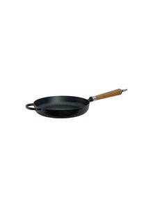 Bratpfanne RONNEBY BRUK "Maestro, hoch, &Oslash; 28 cm, mit Holzgriff", schwarz (schwarz, mit eichenholzgriff), B:28cm H:9cm L:56cm, Pfannen, Bratpfanne