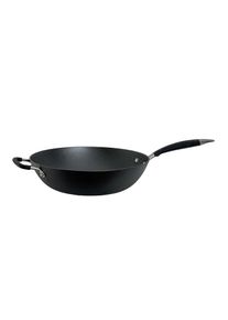 Wok RONNEBY BRUK "Ultra Light Wok-Pfanne, mit silikonummanteltem Griff", schwarz, B:30cm H:10,5cm L:56cm, Pfannen, Wok