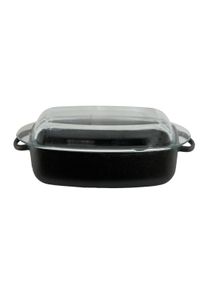 Br&auml;ter RONNEBY BRUK "Maestro, mit Glasdeckel", schwarz, B:22cm H:16,5cm L:42cm, T&ouml;pfe, Br&auml;ter, keine k&uuml;nstliche Beschichtung, robuste Gusseisen-Qualit&auml;t