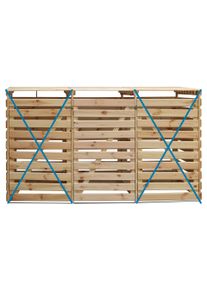 M&uuml;lltonnenbox Promadino "Vario V Erweiterung", beige (natur), B:92cm H:122cm T:70cm, Massivholz, Metall, Aufbewahrungsboxen, M&uuml;lltonnenbox, besonders robust aus zertifiziertem Kiefernholz gefertigt