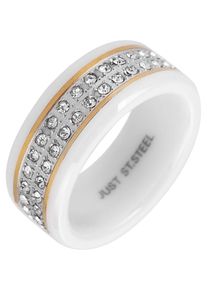 Fingerring Just "Peretta, langlebig" Gr. 58, gold (goldfarbig), Fingerringe, Damen, 58, Keramik, Fingerring