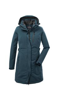 Parka Killtec, Damen, Gr. 44, blau (hellpetrol), Web, Obermaterial: 100% Polyester. Futter: 100% Polyester. Wattierung: 100% Polyester, hoch geschlossener Ausschnitt, mit verstellbarem Klettverschluss, Jacken Parka, mit verschwei&szlig;ten N&auml;hten, 10.000 mm Wassers&auml;ule, wasser- und winddicht