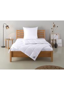 Daunenbettdecke + Kopfkissen OTTO HOME "Lodiken, Bettdecke 135x200 cm, 155x220 cm, Decke Made in Germany", wei&szlig;, B/L: 155cm x 220cm Anzahl Teile 1, B/L: 80cm x 80cm Anzahl Teile 1, Bezug: Baumwolle F&uuml;llung: Entendaune/-feder, normal, Bettdecken Bezug: 100% Baumwolle. Kopfkissen Bezug: 100% Baumwolle. Bettdecken F&uuml;llung: 70% Daunen, 30% Federn. Kopfkissen F&uuml;llung: 100% Federn, Bettwaren-Sets, Daune