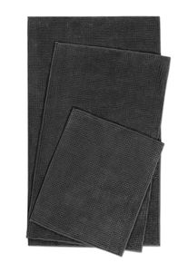 Badematte WECON HOME BASICS "Balu, Badezimmer Teppich, Badvorleger", anthrazit, H:14mm, Polyester, Badematten, Badematte, Chenille, waschbar, rutschfest, schnell trocknend, weich, Badteppich