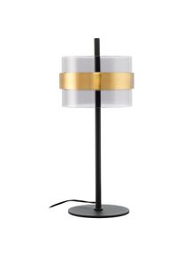 LUMICOUTURE LED Tischleuchte "Inside", gold (messingfarben, rauchglas), 1, &Oslash; 21,5cm H: 49cm, 1 Stk., Leuchten, &Oslash; 21,5 cm x 49 cm, 2000 lm, 2700 K, dimmbar, Rauchglas, messingfarben, LED Tischleuchte