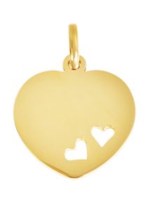 Herzanh&auml;nger Akzent "Lovely, langlebig", gold (goldfarbig), Schmuckanh&auml;nger, Damen, Edelstahl, Herzanh&auml;nger