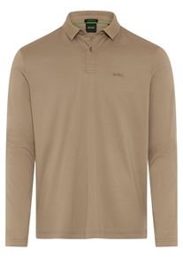 Langarm-Poloshirt BOSS Green "Pirol", Herren, Gr. XL, beige (light, pastel gr&uuml;n334), Jersey, Obermaterial: 100% Baumwolle, regular fit normal, abgesteppte Kante, Shirts Langarm-Poloshirt, Langarm, regular fit, Logo-Stickerei