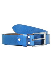 Lederg&uuml;rtel Leonardo Verrelli "90 cm - 130 cm (Bundweite) in Blau aus 100% Echtleder, k&uuml;rzbar", Herren, Gr. 90, blau, Echtleder, G&uuml;rtel Lederg&uuml;rtel