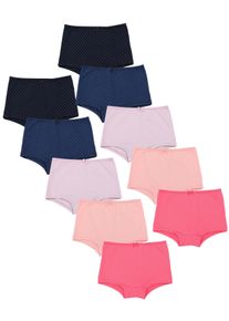 Slip TUPTAM "Slips M&auml;dchen Slips mit Aufdruck 10er Pack", M&auml;dchen, Gr. 116, lila (farbenmix 5), Unterhosen Slip
