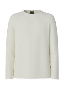 Langarmshirt Strellson "Prospect", Herren, Gr. M, natural, Single Jersey, Obermaterial: 50% Baumwolle, 50% Polyester, unifarben, regular fit normal, Rundhals, Rollkante, Shirts Langarmshirt, unifarben, mit Rollkante