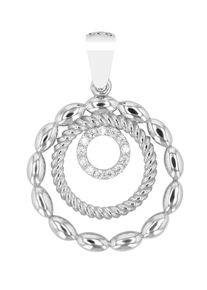 Kettenanh&auml;nger Akzent "Djamila" aus 925 Sterlingsilber, rhodiniert, langlebig", silber (silberfarbig), Schmuckanh&auml;nger, Damen, Silber 925 (Sterlingsilber), Kettenanh&auml;nger
