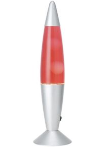 Eglo LED Tischleuchte "LAVA", rot (silberfarben, rot), 1, &Oslash; 10,8cm H: 42cm, 1 Stk., Leuchten, LED Lavalampe Lava, Deko Lampe Wassers&auml;ule, Retro Lavaleuchte, LED Tischleuchte