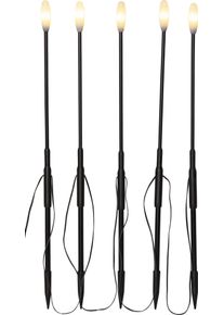 LED Gartenleuchte "Au&szlig;endekoration Milky", schwarz, B:200cm H:50,5cm L:200cm T:1,5cm, Parforce Traditional Hunting, Leuchten, LED Gartenleuchte, 5 Lichtst&auml;be in Reihe, 50cm Abstand zwischen den St&auml;ben, LEDs warmwei&szlig;