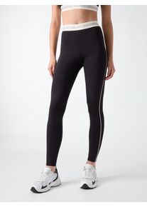 Leggings Guess "BRUNELLA", Damen, Gr. XL (31), N-Gr, schwarz (jet schwarz a996), Jersey, Obermaterial: 82% Polyester, 18% Elasthan, unifarben, lang, Hosen Leggings, Elastikbund mit Logoschriftzug