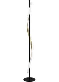 Eglo Stehlampe "CONAPRATO Stehlampe - Alu, Stahl - LED - 20W - IP20", schwarz (schwarz, messing, geb&uuml;rstet), 1, H: 150cm, 1 Stk., Leuchten, Standleuchte, Leselampe, Wohzimmer, Schlafzimmer, H150 cm, Stehlampe