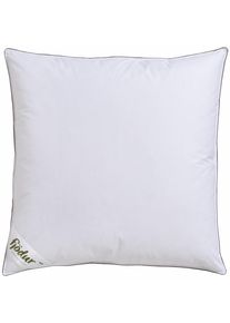 fj&ouml;dur 3-Kammer-Kopfkissen FJ&Ouml;DUR "Felix, Kissen, Kopfkissen, allergiker geeignet (Hausstauballergiker)", wei&szlig;, B:80cm L:80cm, Bezug: 100% Baumwolle. F&uuml;llung: 90% Daunen, 10% Federn. F&uuml;llung Au&szlig;enkammer: 90% Daunen, 10% Federn. F&uuml;llung Innenkammer: 100% Federn, Kopfkissen, 3-Kammer-Kopfkissen, 3-Kammer-Kopfkissen, Daunenkissen in 40x80 oder 80x80 cm erh&auml;ltlich