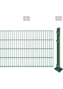 Doppelstabmattenzaun Arvotec "EASY 83 zum Aufschrauben", gr&uuml;n (dunkelgr&uuml;n), H:83cm, Kunststoff, Stahl, Zaunelemente, Doppelstabmattenzaun, Zaunh&ouml;he 83 cm, Zaunl&auml;nge 2 - 60 m