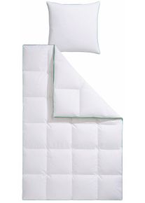 fj&ouml;dur Daunenbettdecke + Kopfkissen FJ&Ouml;DUR "Fee", wei&szlig;, B/L: 155cm x 220cm Anzahl Teile 1, B/L: 80cm x 80cm Anzahl Teile 1, Bezug: Baumwolle F&uuml;llung: Entendaune/-feder, extrawarm, Bettdecken Bezug: 100% Baumwolle. Bettdecken F&uuml;llung: 80% Daunen, 20% Federn, Bettwaren-Sets, Daunenbettdecke + Kopfkissen