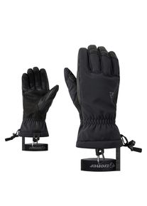 Skihandschuhe Ziener "SCHLERN-Z WINDSTOPPER by GORE TEX LABS", Herren, Gr. 9.5, schwarz, Materialmix, Handschuhe Skihandschuhe, winddicht, atmungsaktiv, taktile Lederinnenhand