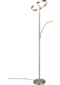Trio LEUCHTEN LED Stehlampe "WILLIS, Stehleuchte mit Lesearm, Touch Dimmer, CCT 2700-3200-4000K", silber (nickel), 1, &Oslash; 40cm H: 180cm, 1 Stk., Leuchten, H&ouml;he 180cm, Fluterkopf und Lesearm schwenkbar, Fluter mit Leselicht, LED Stehlampe