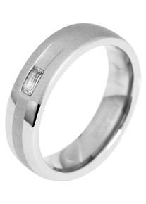 Partnerring Akzent "Casual Duty, silberfarbig, langlebig" Gr. 60, silber (silberfarbig), Fingerringe, Damen, 60, Titan, Partnerring