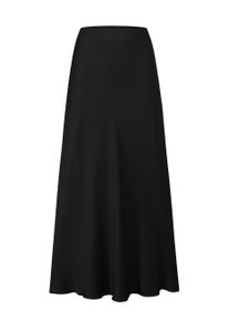 Satinrock SASSYCLASSY "Satinrock", Damen, Gr. S-36, schwarz, Nein, Obermaterial: 100% Viskose CV., lang, R&ouml;cke Satinrock, Satin Rock in A Linie in Midi L&auml;nge mit elastischem Bund Schwarz