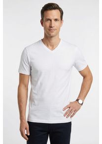 V-Shirt MARVELIS, Herren, Gr. M, wei&szlig;, Jersey, Obermaterial: 100% Baumwolle, regular fit, V-Ausschnitt, Shirts V-Shirt, V-Ausschnitt, Doppelpack, regular fit, Basic, Unterziehshirt