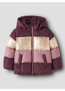 Steppjacke name it "NMFMILLE PUFFER JACKET1", M&auml;dchen, Gr. 116, lila (fig), Steppware, Obermaterial: 100% Polyester, bedruckt, normal, elastischer Bund, Jacken Steppjacke, Kunstfaser