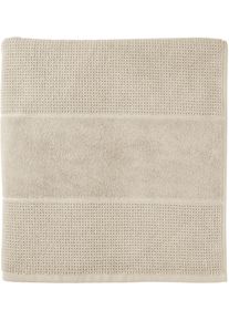 Saunatuch Schiesser "Turin in angesagter Reiskornoptik", beige (helltaupe), B:75cm L:200cm, Frottier, Frottier, Handt&uuml;cher, Saunatuch, OEKO-TEX MADE IN GREEN