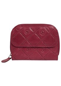Geldb&ouml;rse Bruno Banani "Bruno Banani Damen echt Leder", Damen, pink, Leder, leicht gl&auml;nzend, unifarben, Kleinlederwaren Geldb&ouml;rse, echt Leder