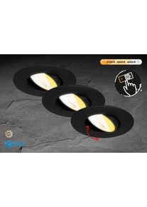 Briloner Leuchten LED Einbauleuchte "DIMARA", schwarz, 1, &Oslash; 48cm H: 7,8cm, 1 Stk., Leuchten, 90x24 mm, Wohnzimmer, Flur, LED Einbauleuchte