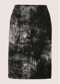 Madeleine Mode Bleistiftrock MADELEINE "Rock Bleistiftrock aus Woll-Jacquard", Damen, Gr. 44, schwarz-wei&szlig; (schwarz, wei&szlig;), Modern, comfort fit, R&ouml;cke Bleistiftrock