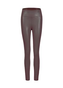 Lederhose SASSYCLASSY "Thermo Leggings in Lederoptik", Damen, Gr. L-40, EURO, braun, Weitere Stoffart, Obermaterial: 100% Polyurethan PU., lang, Hosen Lederhose, Skinny Leggings mit Thermo-Futter aus Kunstleder Schwarz Braun Beige