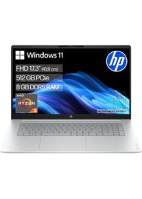 HP Notebook "OmniBook 3 17-dp0031ngx", silber (glacier silber), 8 GB RAM 512 GB SSD, Windows 11, Notebooks, Notebook
