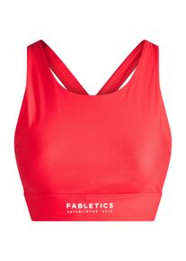 Sport-BH FABLETICS "Fabletics Sport-BH NO-BOUNCE HIGH IMPACT SPORTS BRA", Damen, Gr. L, heated rot, classic wei&szlig;, Sportlich, BHs Sport-BH, mit breitem Unterbrustband