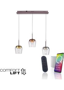 LED Pendelleuchte "Q-KON", gold (mehrfarbig), 3, 1 Stk., NEUHAUS Q SMART HOME LIGHTS, Leuchten, LED Pendelleuchte