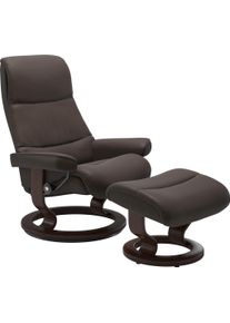 Relaxsessel stressless "View", braun (braun batick), B:78cm H:105cm T:78cm, Leder BATICK: BATICK ist ein leicht korrigiertes, durchgef&auml;rbtes und genarbtes M&ouml;belleder, bei dem die meisten Unebenheiten und Spuren in der Regel entfernt wurden.;Leder PALOMA: PALOMA ist ein durchgef&auml;rbtes Semianilin-M&ouml;belleder mit nat&uuml;rlicher Narbung.;ROHLEDER Stoff Q2 FARON: Ein fester zuverl&auml;ssiger Boucl&eacute; mit einem s