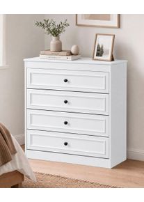Schubkastenkommode OTTO HOME "Arrian Landhaus Kommode Wei&szlig; Schubladenkommode", wei&szlig;, B:90cm H:92cm T:39cm, Holzwerkstoff, Sideboards, Schubkastenkommode, Vielseitig als Schlafzimmer- oder Flurkommode nutzbar