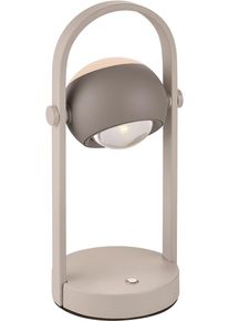 Musterring LED Tischleuchte "CANNON, Akku LED Tischlampe Touchdimmer 4W 400 Lumen 2300-4000K CCT", beige (anthrazit), 1, &Oslash; 10cm H: 30,5cm, 1 Stk., Leuchten, kabellose Akku Tischleuchte mit Lade-Base, schwenkbar dimmbar Memory, LED Tischleuchte